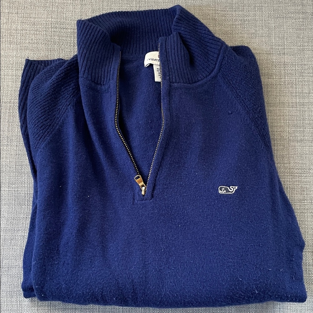 Vineyard Vines Women’s Navy Blue Half-Zip Sweater